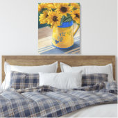 Zonnebloemen Canvas Afdruk (Insitu (Slaapkamer))