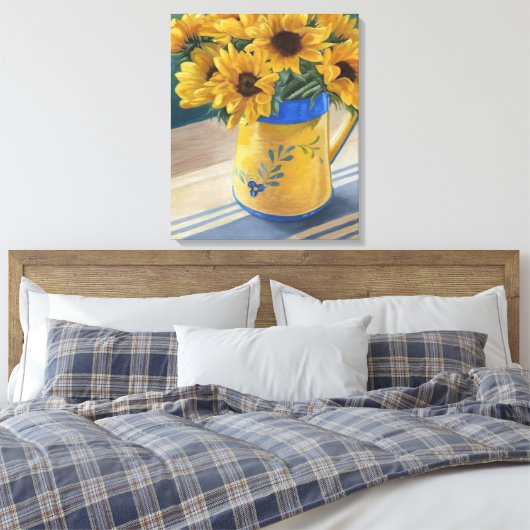 Zonnebloemen Canvas Afdruk (Insitu (Slaapkamer))