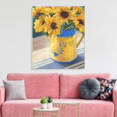 Zonnebloemen Canvas Afdruk (Insitu (Woonkamer))