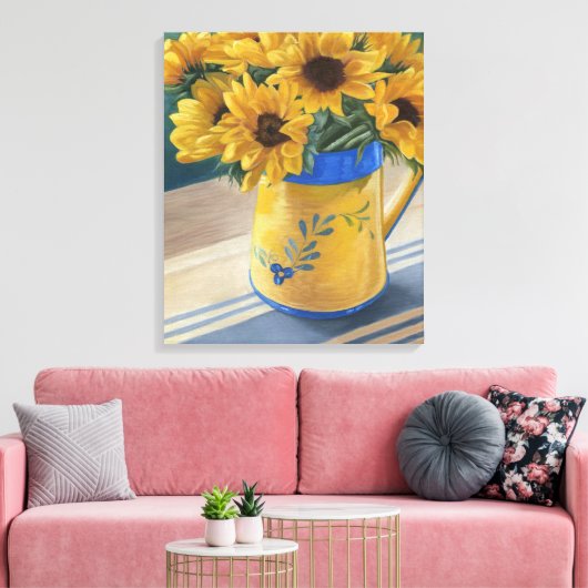 Zonnebloemen Canvas Afdruk (Insitu (Woonkamer))