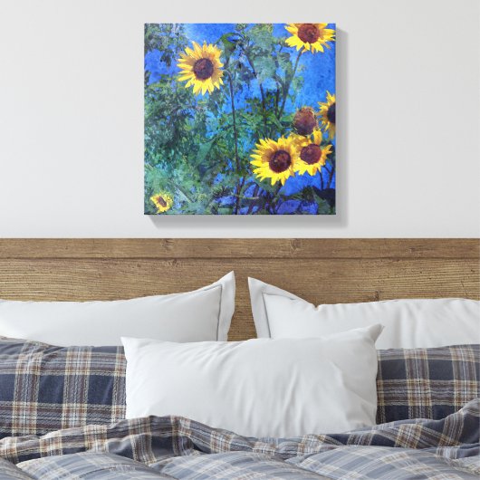 Zonnebloemen Canvas Afdruk (Insitu (Slaapkamer))