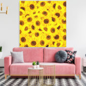 Zonnebloemen Canvas Afdruk (Insitu (Woonkamer))