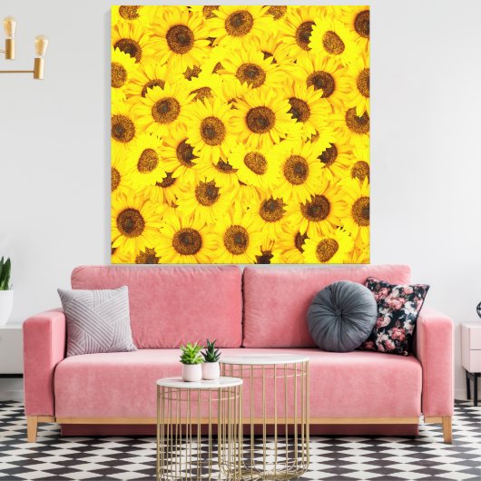 Zonnebloemen Canvas Afdruk (Insitu (Woonkamer))