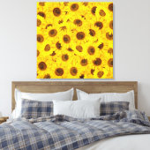 Zonnebloemen Canvas Afdruk (Insitu (Slaapkamer))