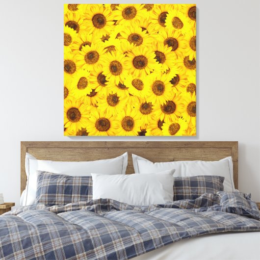Zonnebloemen Canvas Afdruk (Insitu (Slaapkamer))