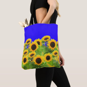 Zonnebloemen Canvas tas Oekraïense vlag kleuren Fr