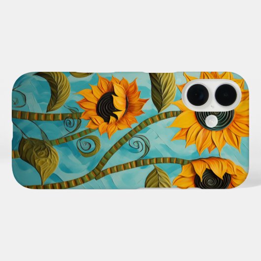 Zonnebloemen Case-Mate iPhone Case (Achterkant (horizontaal))