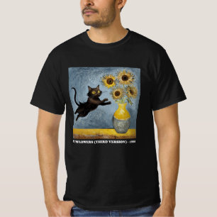 Zonnebloemen Cat Meme Art Graphic T-shirt