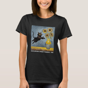 Zonnebloemen Cat Meme Art Graphic T-shirt