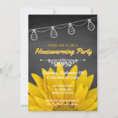 Zonnebloemen Chalkboard van de partij voor de opwa Kaart (Voorkant)