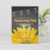 Zonnebloemen Chalkboard van de partij voor de opwa Kaart (Staand voorkant)