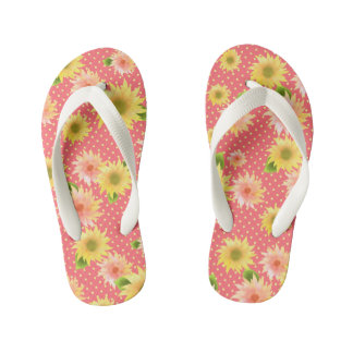 Zonnebloemen Cherry. Teenslippers kind
