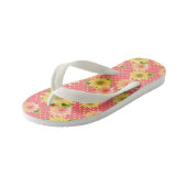 Zonnebloemen Cherry. Teenslippers kind (Schuin)