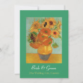  zonnebloemen Christelijke bruiloft Kaart (Achterkant)