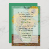 zonnebloemen Christelijke bruiloft Kaart (Voorkant / Achterkant)