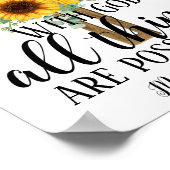 Zonnebloemen Christelijke scripts Alle mogelijke d Poster (Hoek)