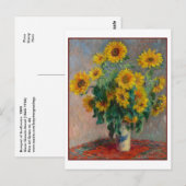 Zonnebloemen Claude Monet Fine Art Wall Briefkaart (Voorkant / Achterkant)