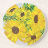 Zonnebloemen Coasters Zandsteen Onderzetter (Voorkant)