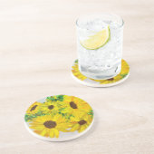 Zonnebloemen Coasters Zandsteen Onderzetter (Zijkant)