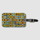 Zonnebloemen collage bagagelabel (Voorkant (horizontaal))