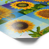 Zonnebloemen collage foto afdruk (Hoek)
