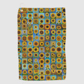 Zonnebloemen collage golfhanddoek (Voorkant)