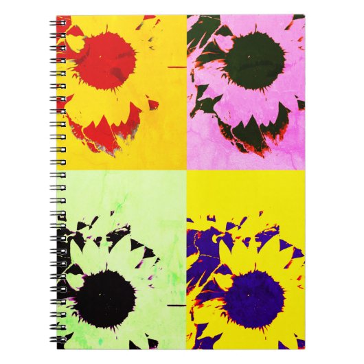 Zonnebloemen collage notitieboek (Voorkant)