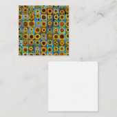 Zonnebloemen collage notitiekaartje (Voorkant / Achterkant)