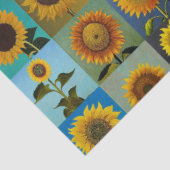 Zonnebloemen collage tissuepapier (Detail)