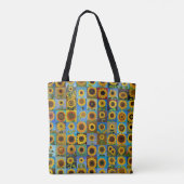 Zonnebloemen collage tote bag (Achterkant)