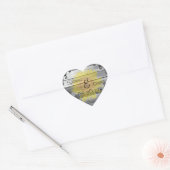 Zonnebloemen Collectie Envelope Seal Hart Sticker (Envelop)