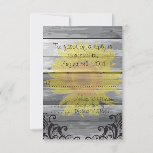 Zonnebloemen Collectie RSVP (Achterkant)