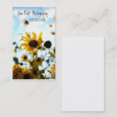 Zonnebloemen Contactkaartje (Voorkant / Achterkant)