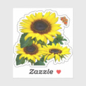 Zonnebloemen Contour Sticker (Vel)