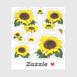 Zonnebloemen Contour Sticker