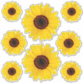 Zonnebloemen Contour Sticker Bonus (Voorkant)