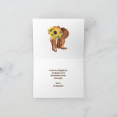 Zonnebloemen, Cowboy Boots, Pet en Lasso Bedankkaart (Binnen)