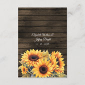 Zonnebloemen cowboylaarzen schuur hout Westerne br Informatiekaartje (Achterkant)