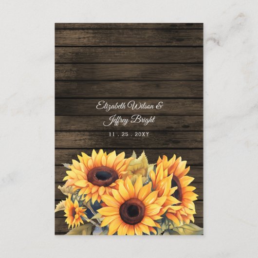 Zonnebloemen cowboylaarzen schuur hout Westerne br Informatiekaartje (Achterkant)