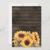 Zonnebloemen cowboylaarzen schuur hout Westerne br Kaart (Achterkant)