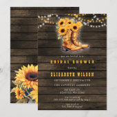 Zonnebloemen Cowgirl laarzen Western Vrijgezellenf Kaart (Voorkant / Achterkant)