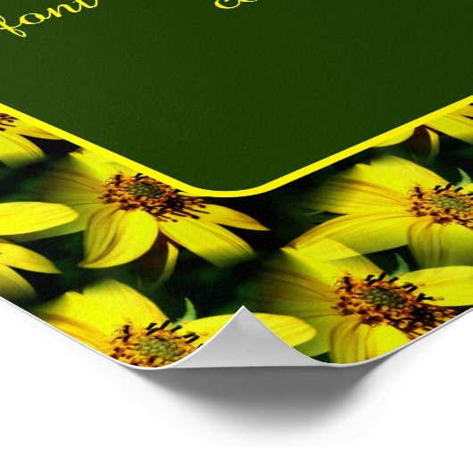 Zonnebloemen Creëer uw eigen gepersonaliseerde Poster (Hoek)