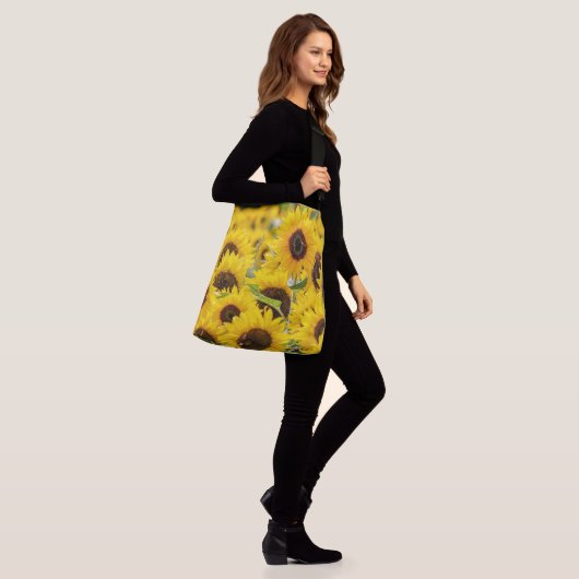 Zonnebloemen Crossbody Tas (Op model)