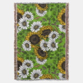 Zonnebloemen, dagboeien, zomertuin deken (Voorkant Verticaal)