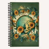 Zonnebloemen Dagboek met Jezus Notitieboek (Voorkant)