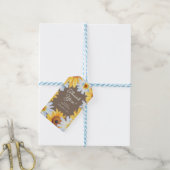 Zonnebloemen Daisies Baby shower dank u Cadeaulabel (Met Touw)