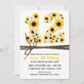 Zonnebloemen & Daisies TWAALF 12 12E Verjaardagsfe Kaart (Voorkant)