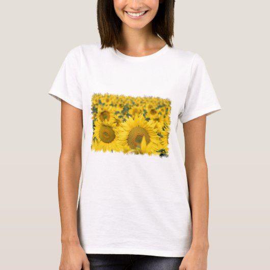Zonnebloemen, dames met T-Shirt (Voorkant)