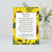 Zonnebloemen Dank je Christelijke vriend Bedankkaart (Staand voorkant)