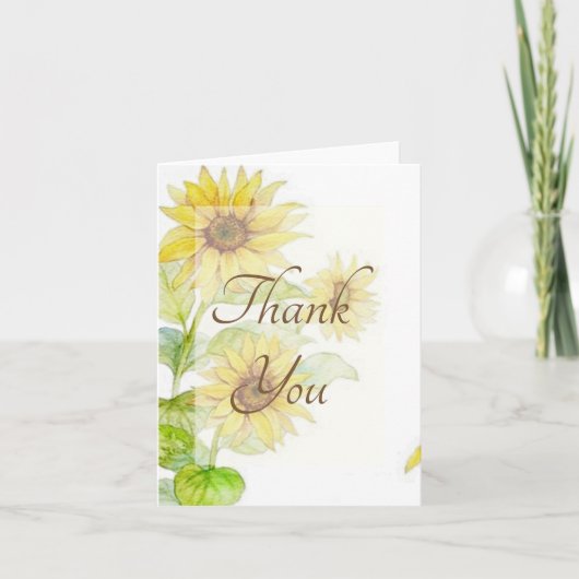 Zonnebloemen dank je kaart (Voorkant)
